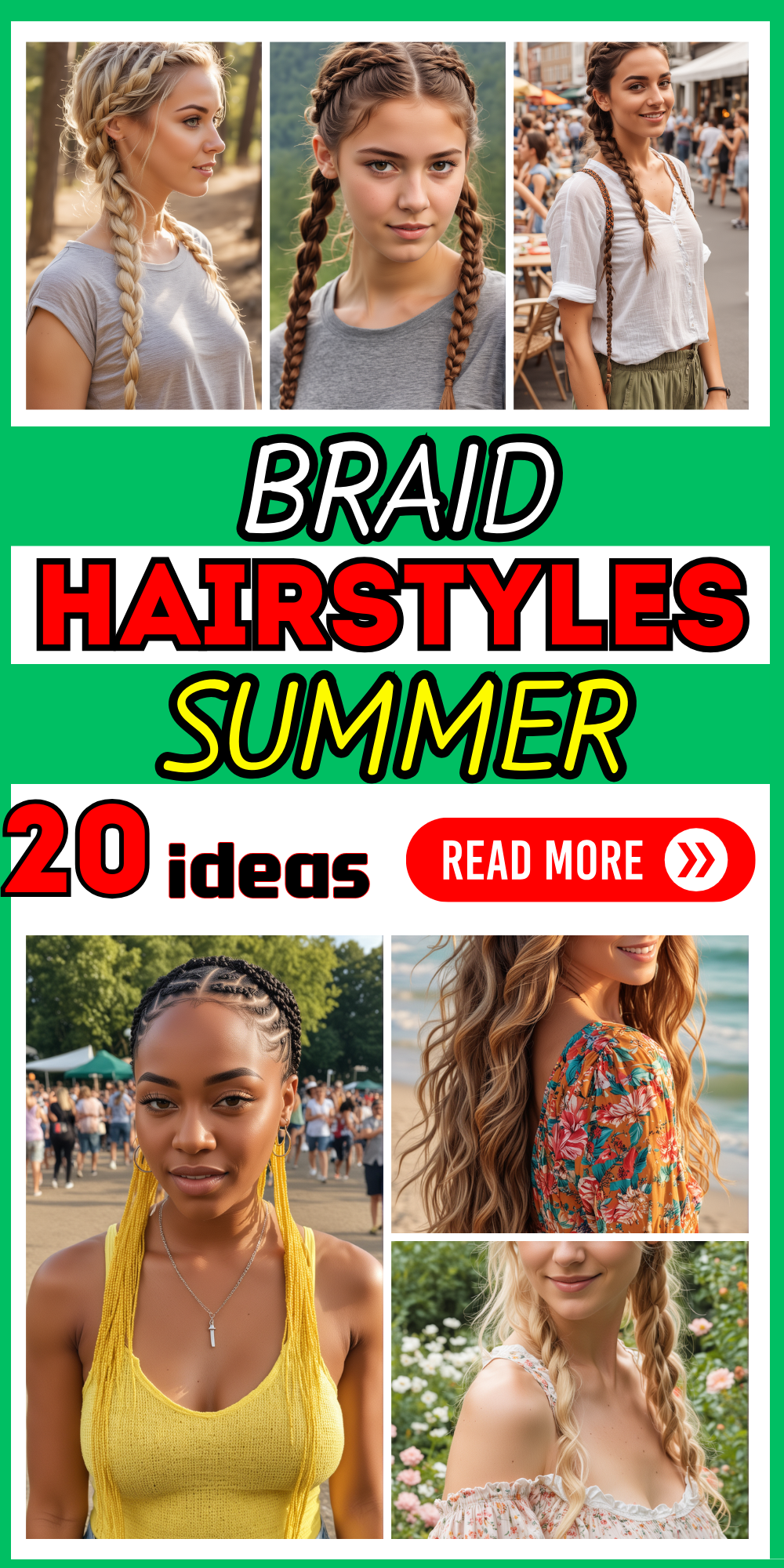 20 Summer Braid Hairstyles: Top Trends for Long, Medium & Short Hair