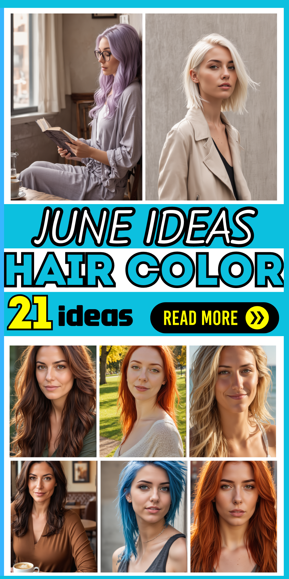 21 Bold June Hair Colors: Transform with Electric Purple & Silver Gray