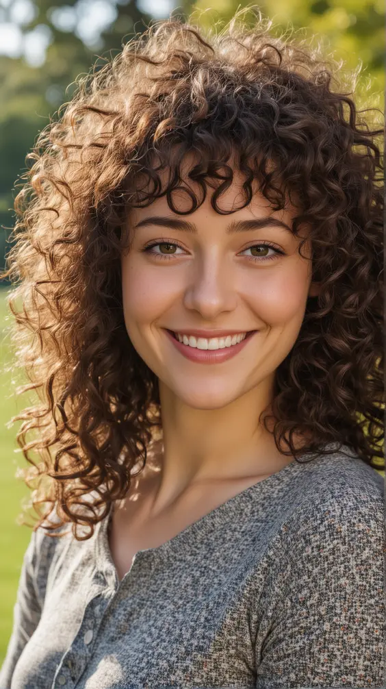 22 Curly Hair Bangs Styles: Discover Bob, Pinned Back, & Elegant Updos