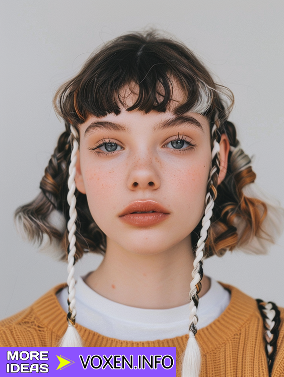 23 Top Braided Hair Bangs Styles: From Mermaid to Zigzag | Curly, Wavy, and Short Hair Braided Bangs