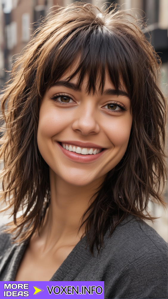 23 Discover Trendy Shaggy Hair Cuts with Bangs: Face-Framing, Peekaboo, Boho Styles & Hair Care Tips