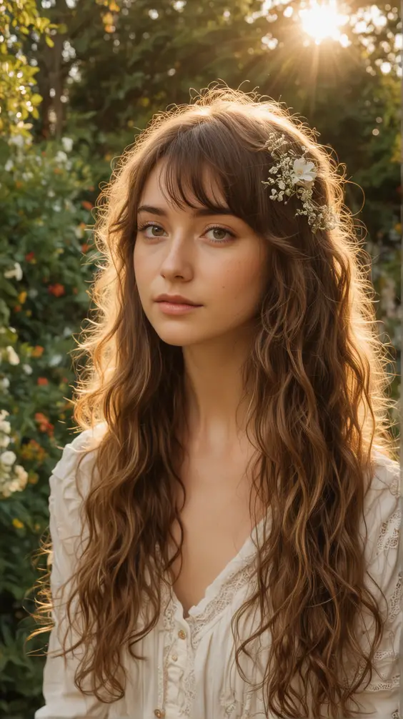 23 Stylish Side Bangs for Long Hair: Romantic, Bridal, and Futuristic Styles