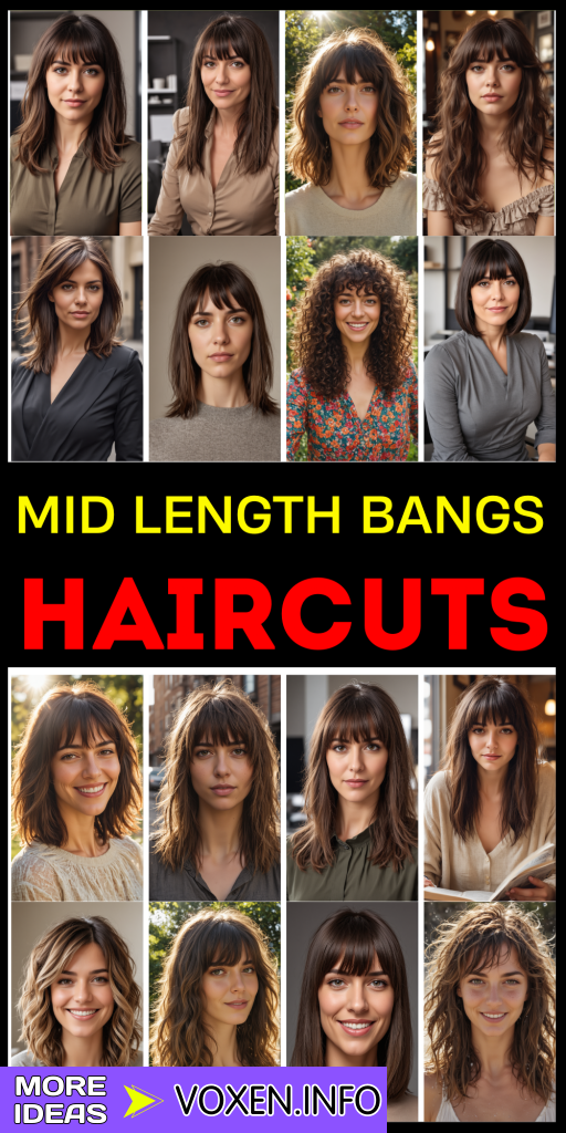 23 Mid Length Hair with Bangs: Top Styles and Tips