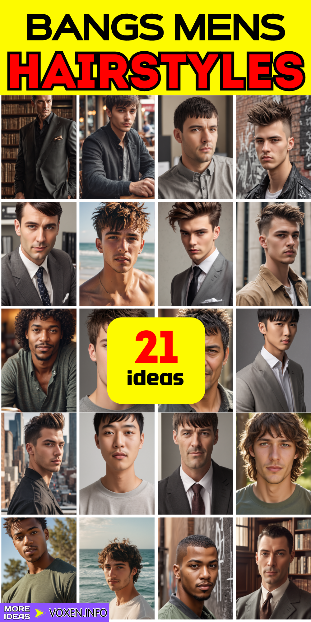 21 Modern Men's Hairstyles with Bangs: Undercut and Curly Bangs Styles