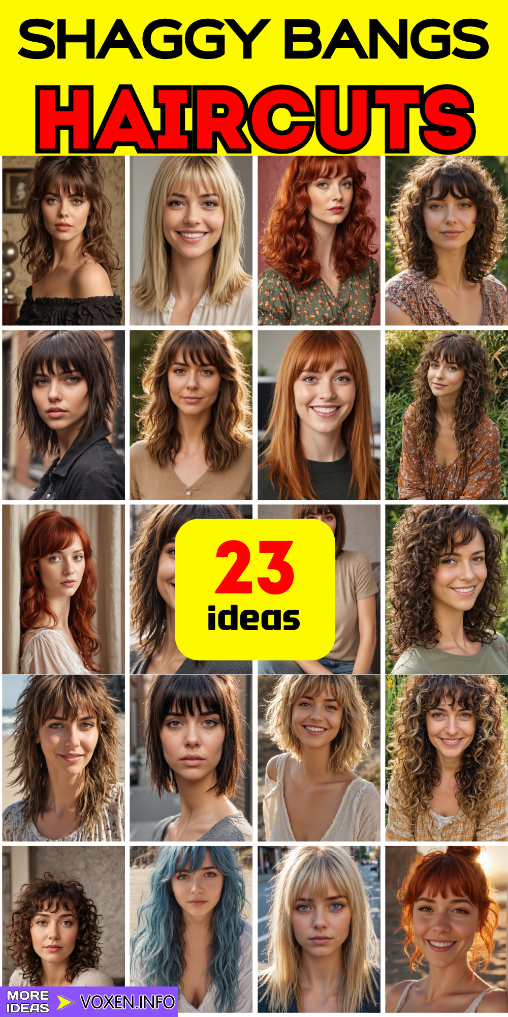 23 Discover Trendy Shaggy Hair Cuts with Bangs: Face-Framing, Peekaboo, Boho Styles & Hair Care Tips