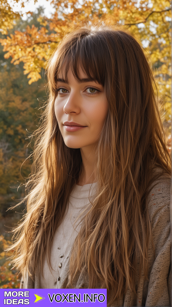 23 Trendy Fall Hairstyles with Curtain Bangs for 2024