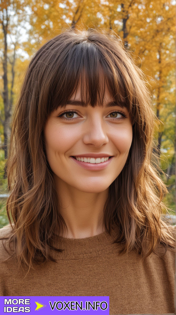 23 Trendy Fall Hairstyles with Curtain Bangs for 2024