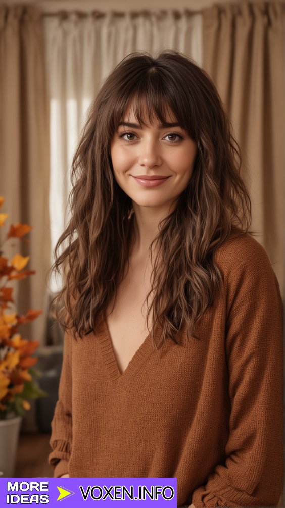 23 Trendy Fall Hairstyles with Curtain Bangs for 2024