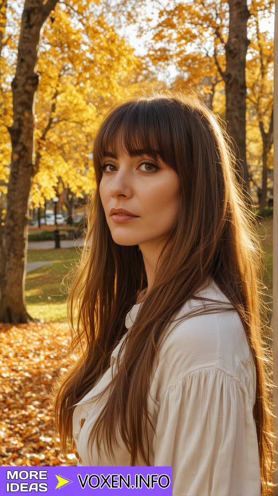 23 Trendy Fall Hairstyles with Curtain Bangs for 2024