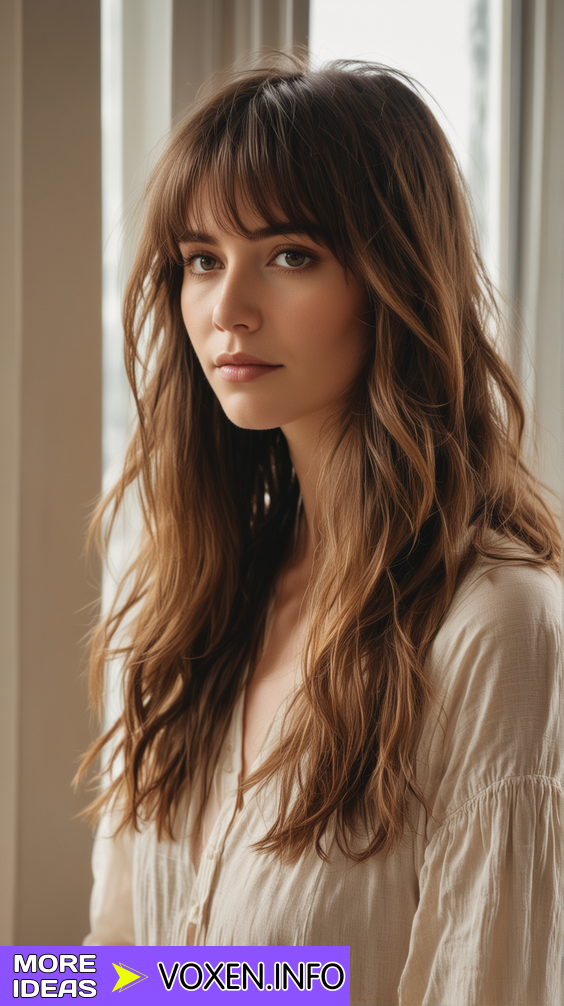 23 Trendy Fall Hairstyles with Curtain Bangs for 2024