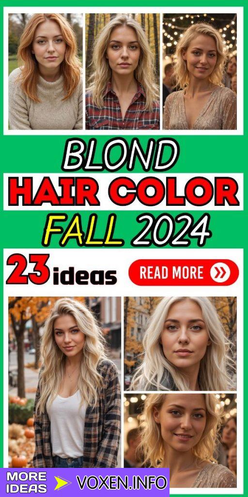 23 Top Blonde Fall Hair Colors 2024: Trends for Every Style and Skin Tone