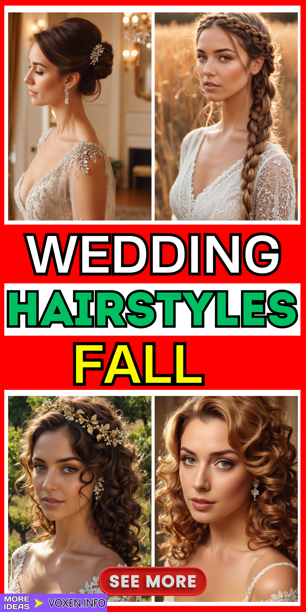 23 Top Fall Wedding Hairstyles: Vintage, Glamorous & Boho Looks