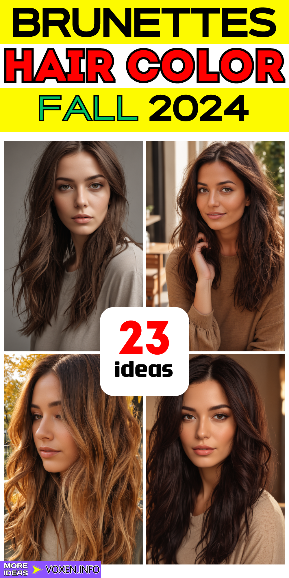 23 Stunning Fall Hair Colors for Brunettes in 2024