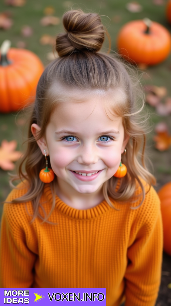 23 Discover Cute and Festive Pumpkin Hairstyles for Kids and Women this Fall