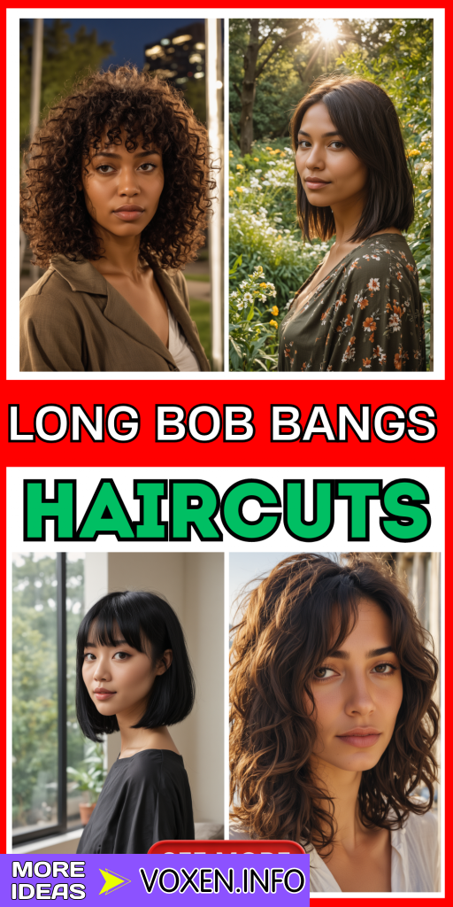 23 Trendy Long Bob Haircuts with Bangs for 2024