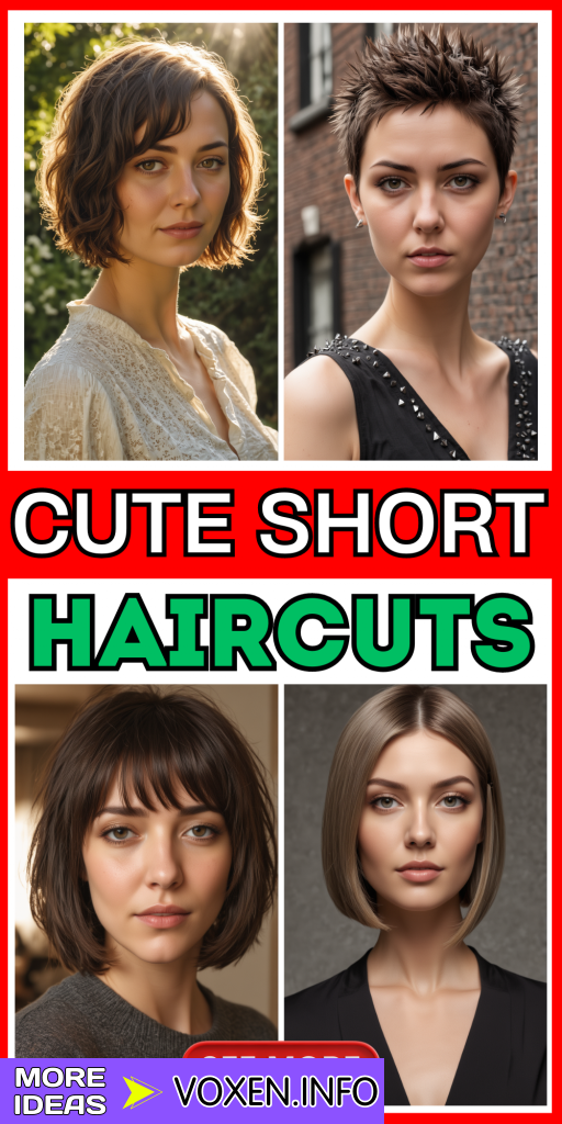 21 Top Cute Short Haircuts for Women: Disconnected Pixie, Angled Bob, Modern Bowl Cut