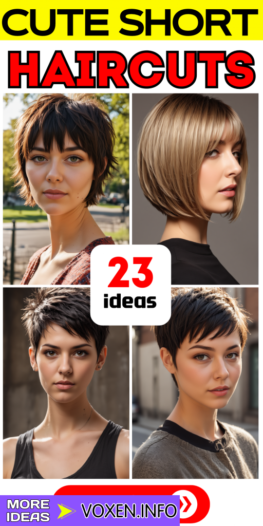 21 Top Cute Short Haircuts for Women: Disconnected Pixie, Angled Bob, Modern Bowl Cut