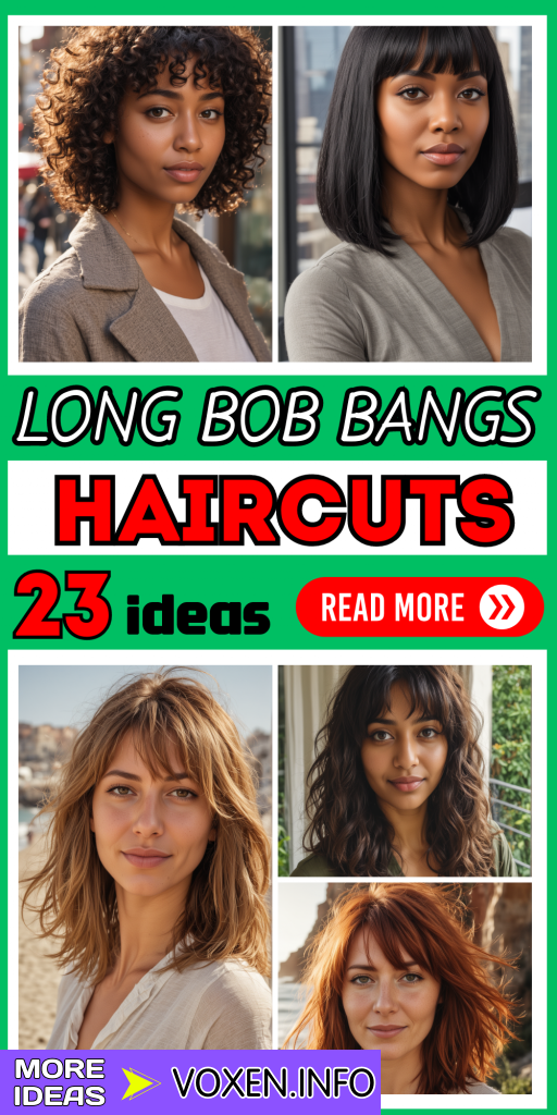 23 Trendy Long Bob Haircuts with Bangs for 2024