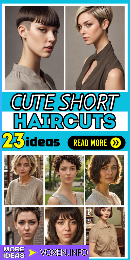 21 Top Cute Short Haircuts for Women: Disconnected Pixie, Angled Bob, Modern Bowl Cut