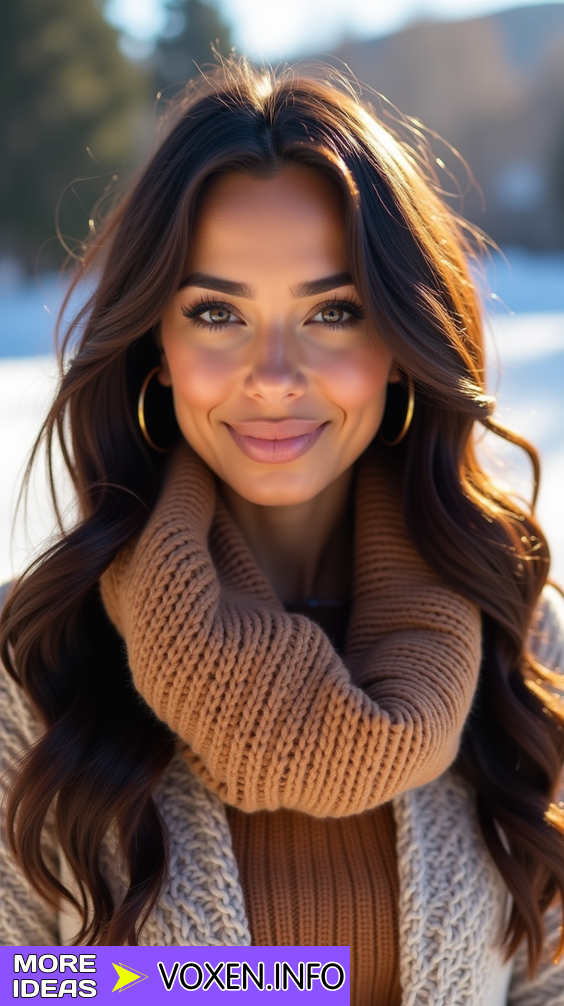 23 Stunning Winter Brown Hair Colors for Brunettes: From Balayage to Highlights & More