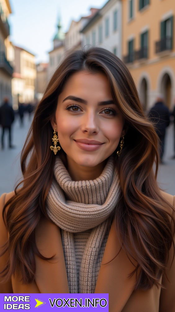 23 Stunning Winter Brown Hair Colors for Brunettes: From Balayage to Highlights & More