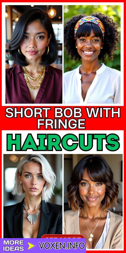 23 Stylish Short Bob Haircuts with Fringe – Find the Best Bob for Your Hair Type and Face Shape