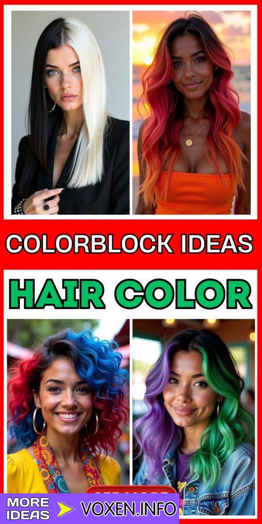 23 Stunning Colorblock Hair Ideas to Elevate Your Style