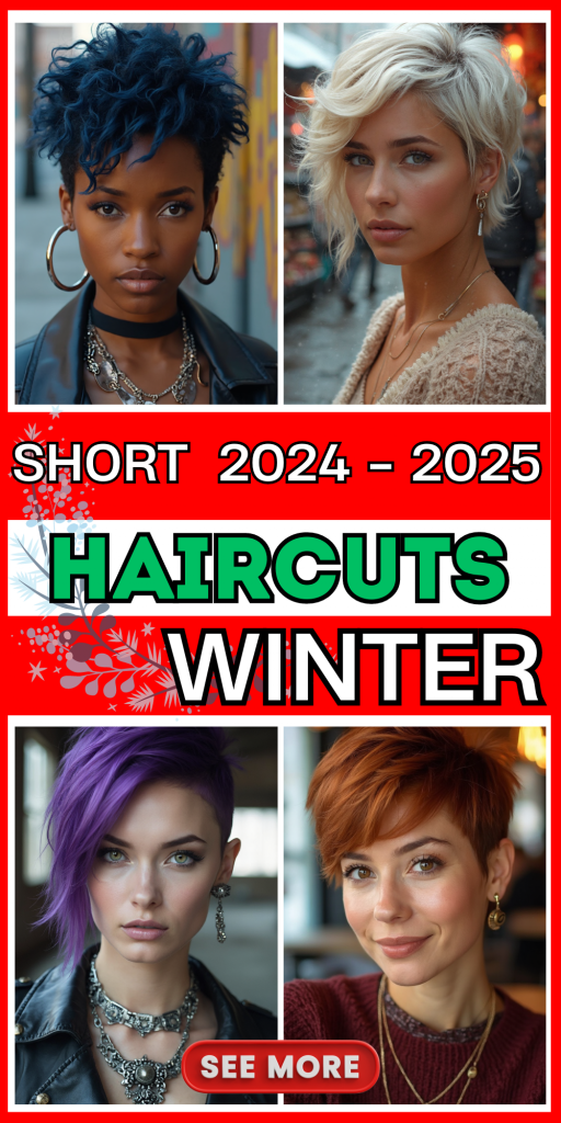 23 Bold Short Winter Haircuts for 2024-2025 with Stunning Hair Color Ideas