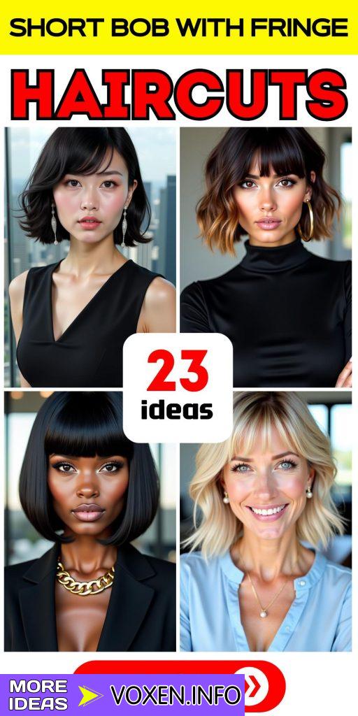 23 Stylish Short Bob Haircuts with Fringe – Find the Best Bob for Your Hair Type and Face Shape