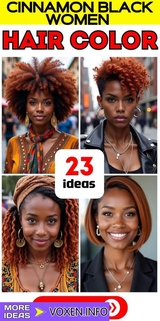 23 Warm Cinnamon Hair Color Ideas for Black Women: From Pixie Cuts to Box Braids