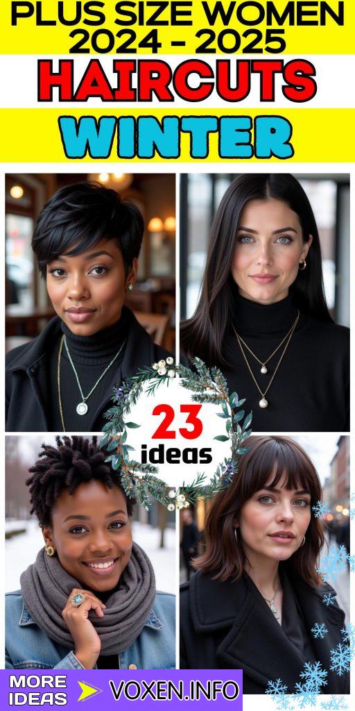 23 Top Winter Haircuts for Plus-Size Women 2024-2025: From Classic Bobs to Edgy Pixie Cuts