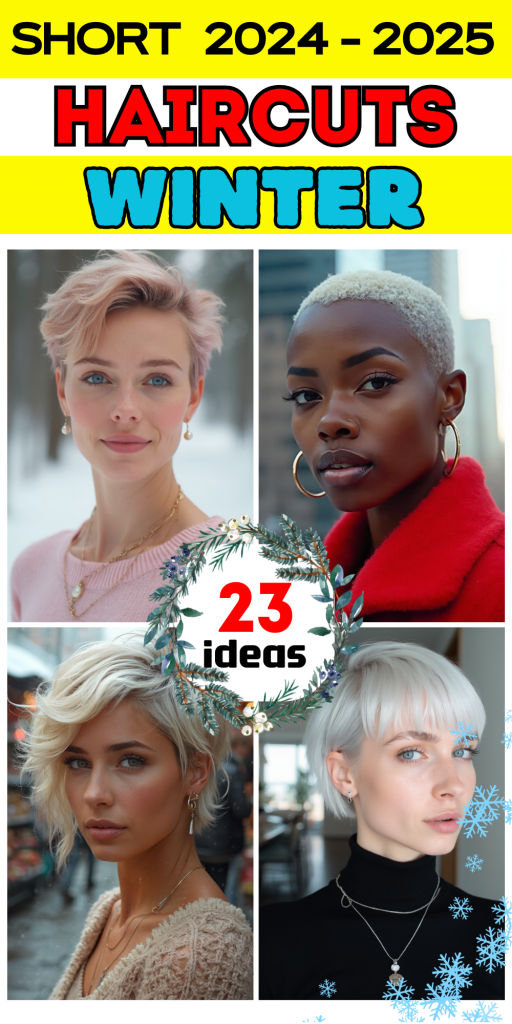 23 Bold Short Winter Haircuts for 2024-2025 with Stunning Hair Color Ideas