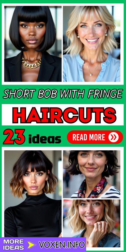 23 Stylish Short Bob Haircuts with Fringe – Find the Best Bob for Your Hair Type and Face Shape