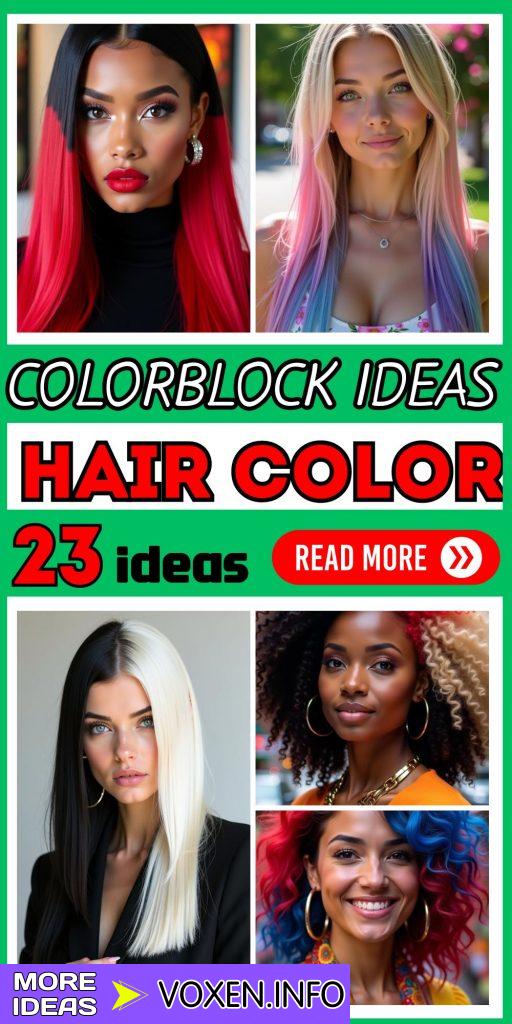 23 Stunning Colorblock Hair Ideas to Elevate Your Style