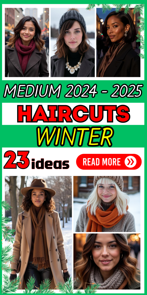 23 Top Winter Medium Haircuts for 2024-2025 That Suit Round Faces