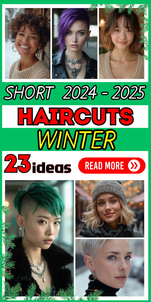 23 Bold Short Winter Haircuts for 2024-2025 with Stunning Hair Color Ideas