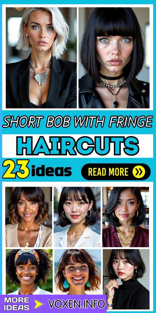 23 Stylish Short Bob Haircuts with Fringe – Find the Best Bob for Your Hair Type and Face Shape