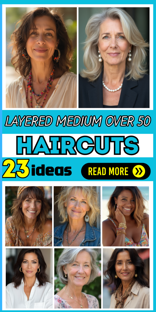 23 Stylish Medium-Length Layered Haircuts for Women Over 50 – 2024 Trends