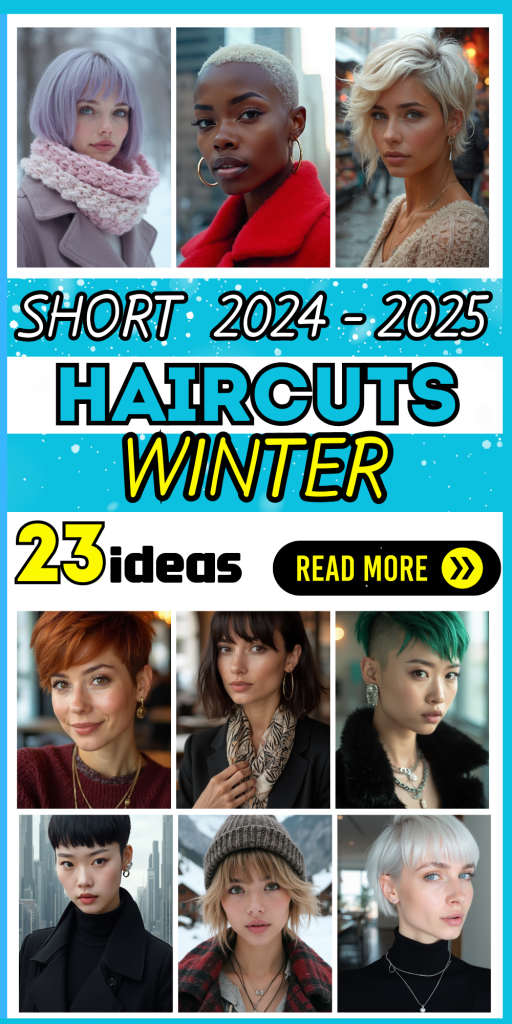 23 Bold Short Winter Haircuts for 2024-2025 with Stunning Hair Color Ideas