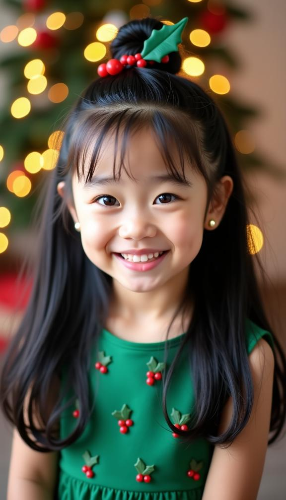 23 Festive Christmas Hairstyles for Kids | Holiday Hair Ideas