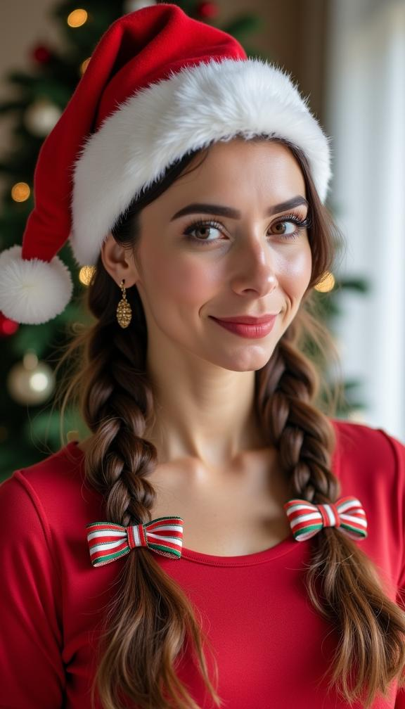 23 Stunning Christmas Hat Hairstyles for a Festive Look This Holiday Season