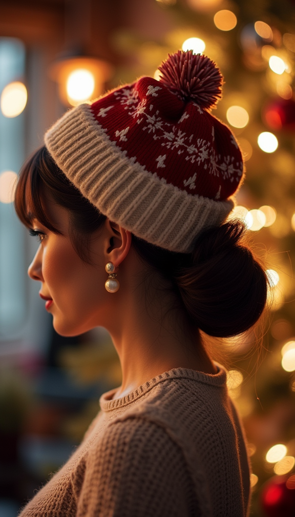 23 Stunning Christmas Hat Hairstyles for a Festive Look This Holiday Season