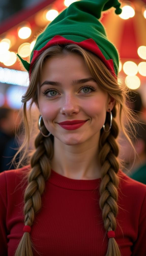 23 Stunning Christmas Hat Hairstyles for a Festive Look This Holiday Season