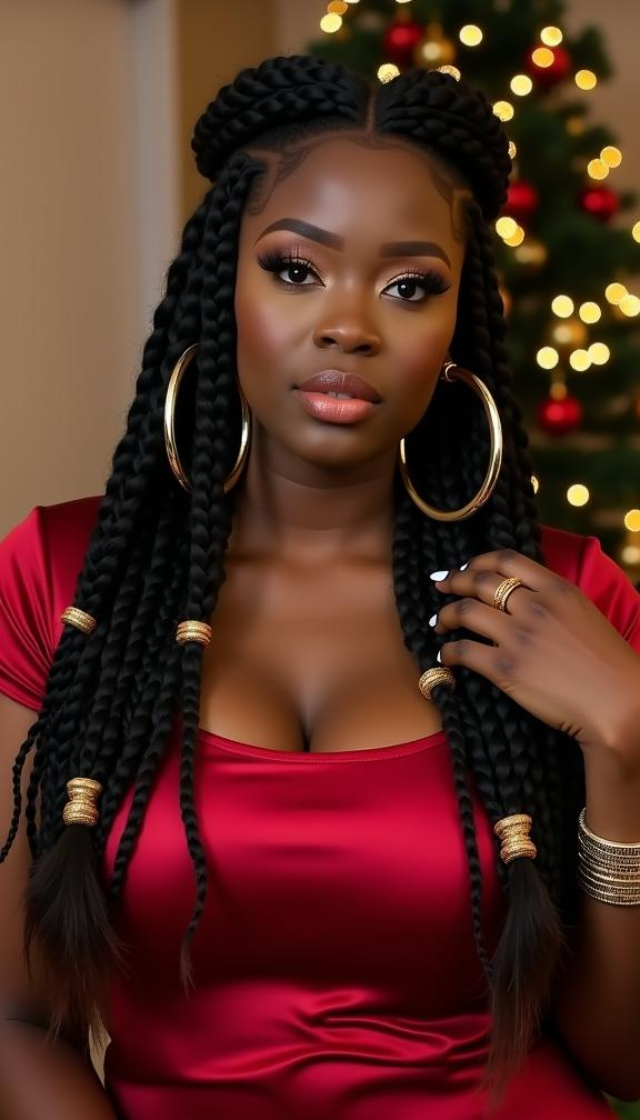 23 Stunning Christmas Hairstyles for Black Women – Braids, Wigs, and Natural Hair Ideas