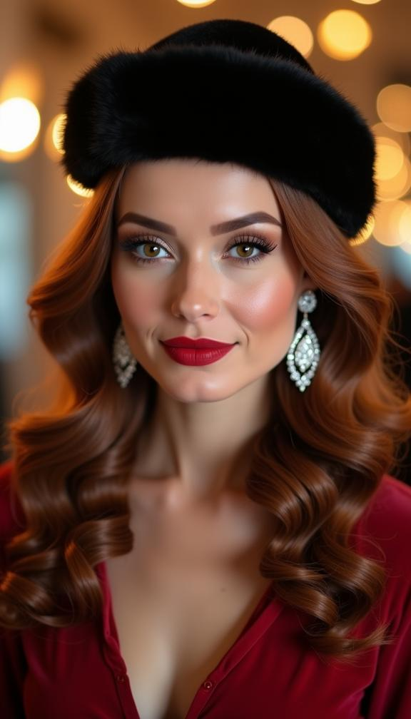 23 Stunning Christmas Hat Hairstyles for a Festive Look This Holiday Season