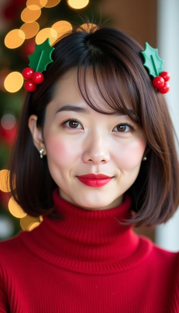 23 Stunning Christmas Hair Accessories Ideas for Women and Kids