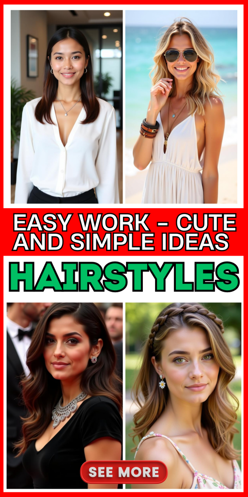 23 Easy Work Hairstyles for Medium Length Hair – Cute Ideas for Straight, Curly, and Greasy Hair