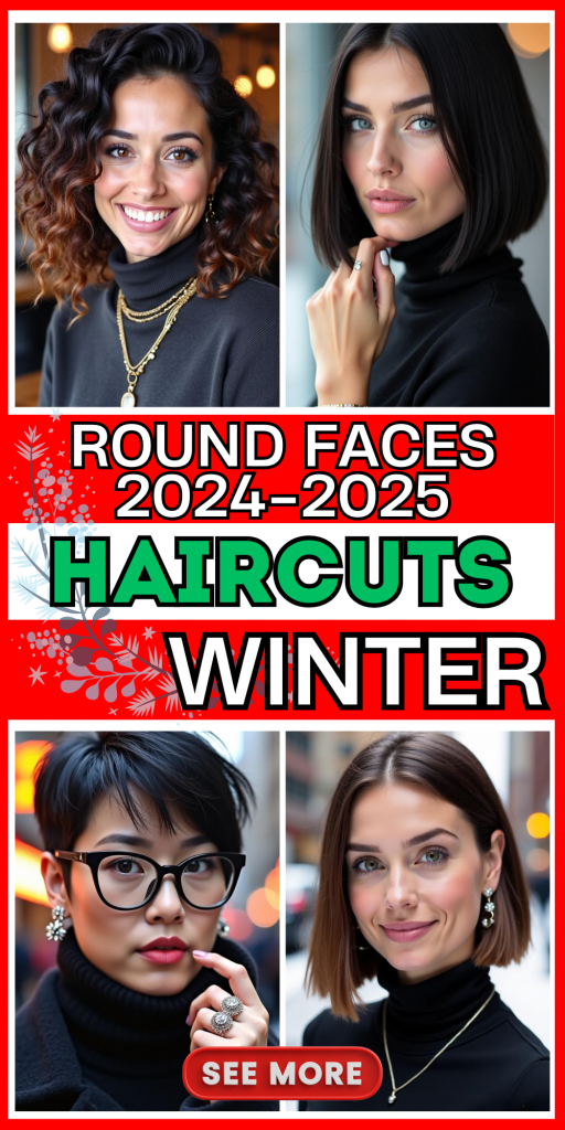 23 Top Winter Haircuts for Round Faces: Trendy Short and Long Styles for 2024-2025