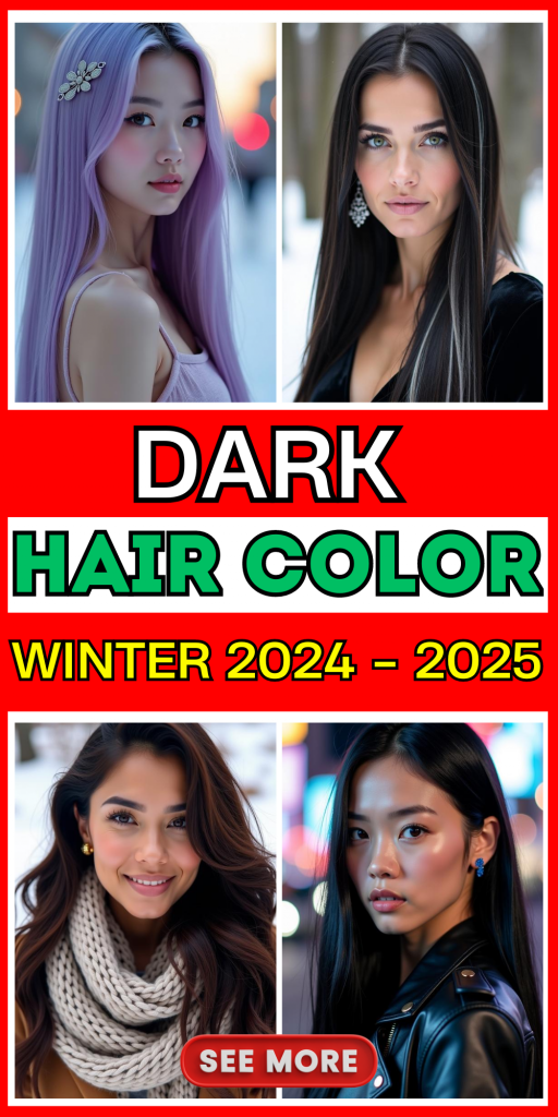 23 Dark Winter Hair Colors 2024-2025: Top Trendy Brunette Shades with Highlights & Balayage