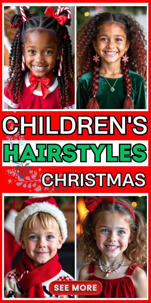 23 Festive Christmas Hairstyles for Kids | Holiday Hair Ideas